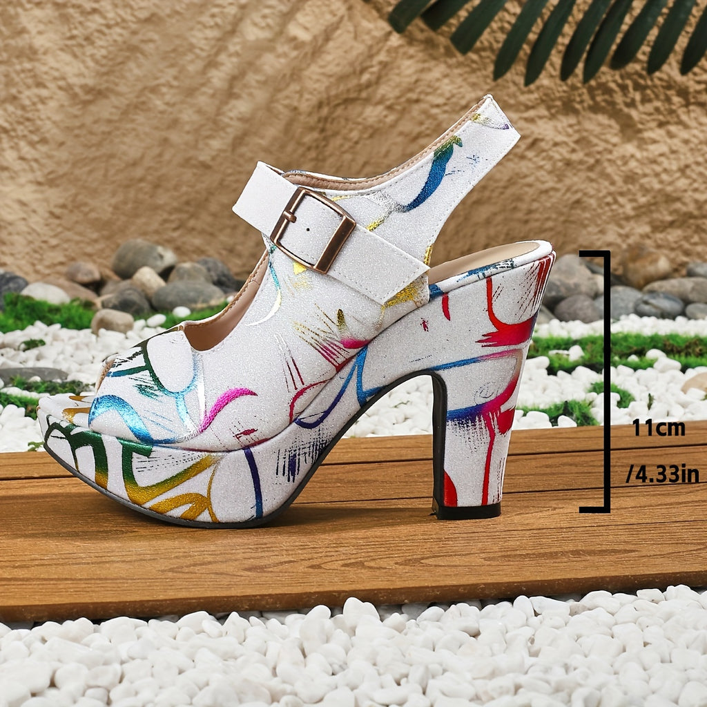 Versatile High Heel Sandals with Fish Mouth Plate