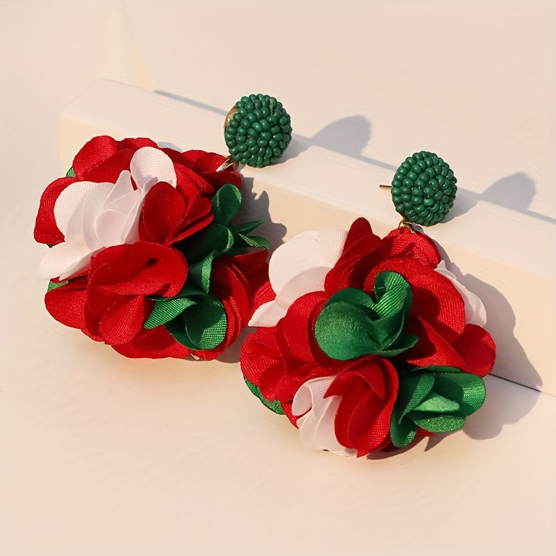 Women's Handmade Ball Flower Earrings