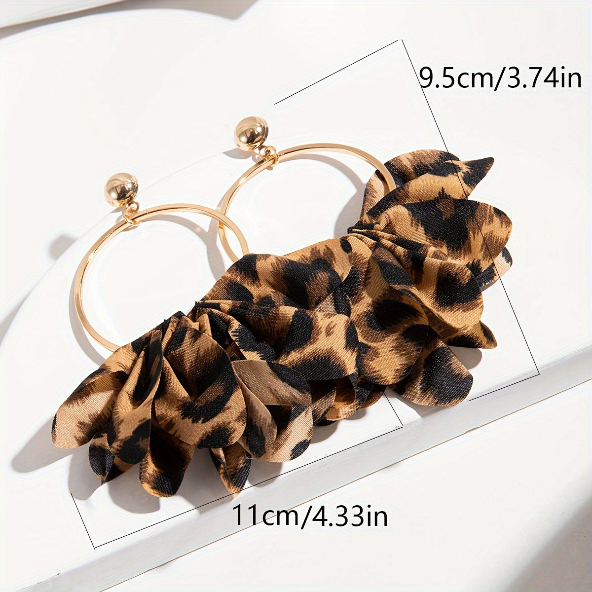 Leopard Print Dangle Earrings