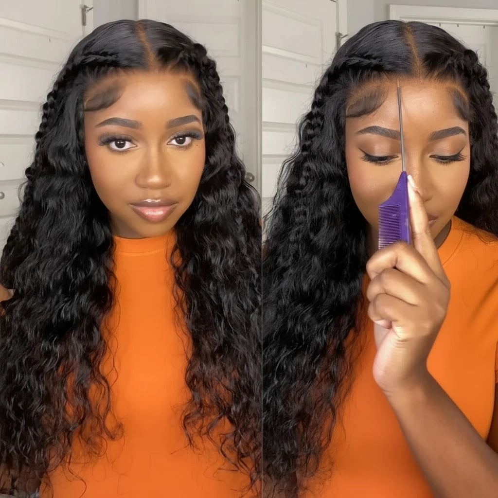 5x5 HD Lace Closure Wig Water Wave Glueless Human Hair Ready To Wear Wig