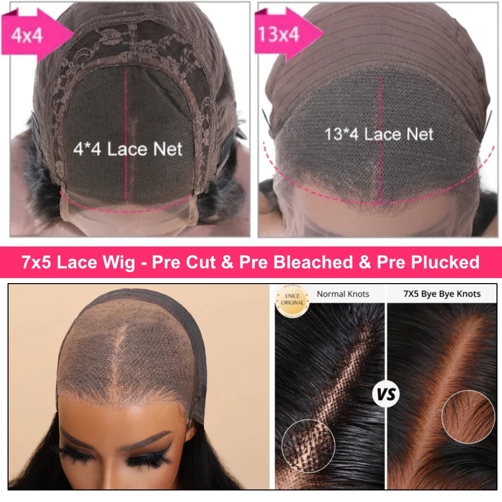 13x4 Lace Front Human Hair Blunt Cut Bob Wig, 4x4 Lace Closure Wig Short Bob Wig