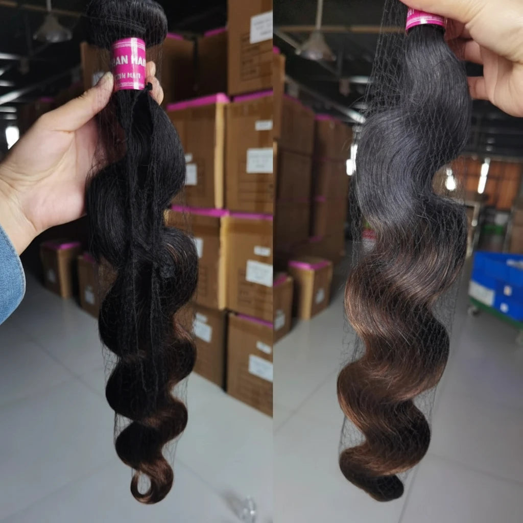 Chestnut Brown Ombre Wave Hair Bundles