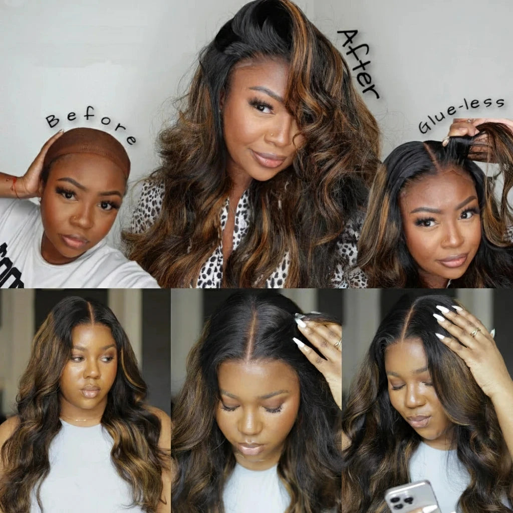 Brown Body Wave Drawstring Wig