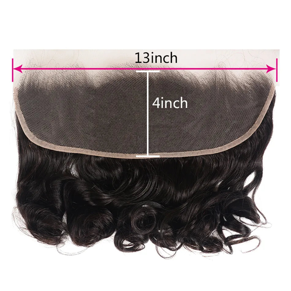 Loose Wave Bundles With 13x4 Lace 3/4PCS Bundles