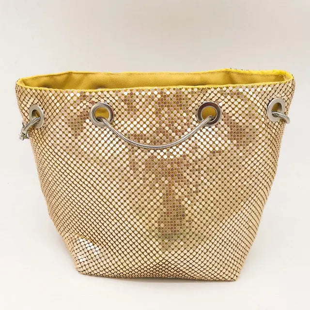 Women’s Rainbow Mini Chain Shoulder Purse Crystal Rhinestone