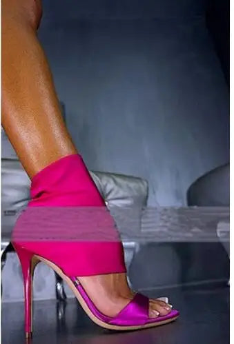 Thigh High Over The Knee High Heel Peep Toe Stretch Long Boots