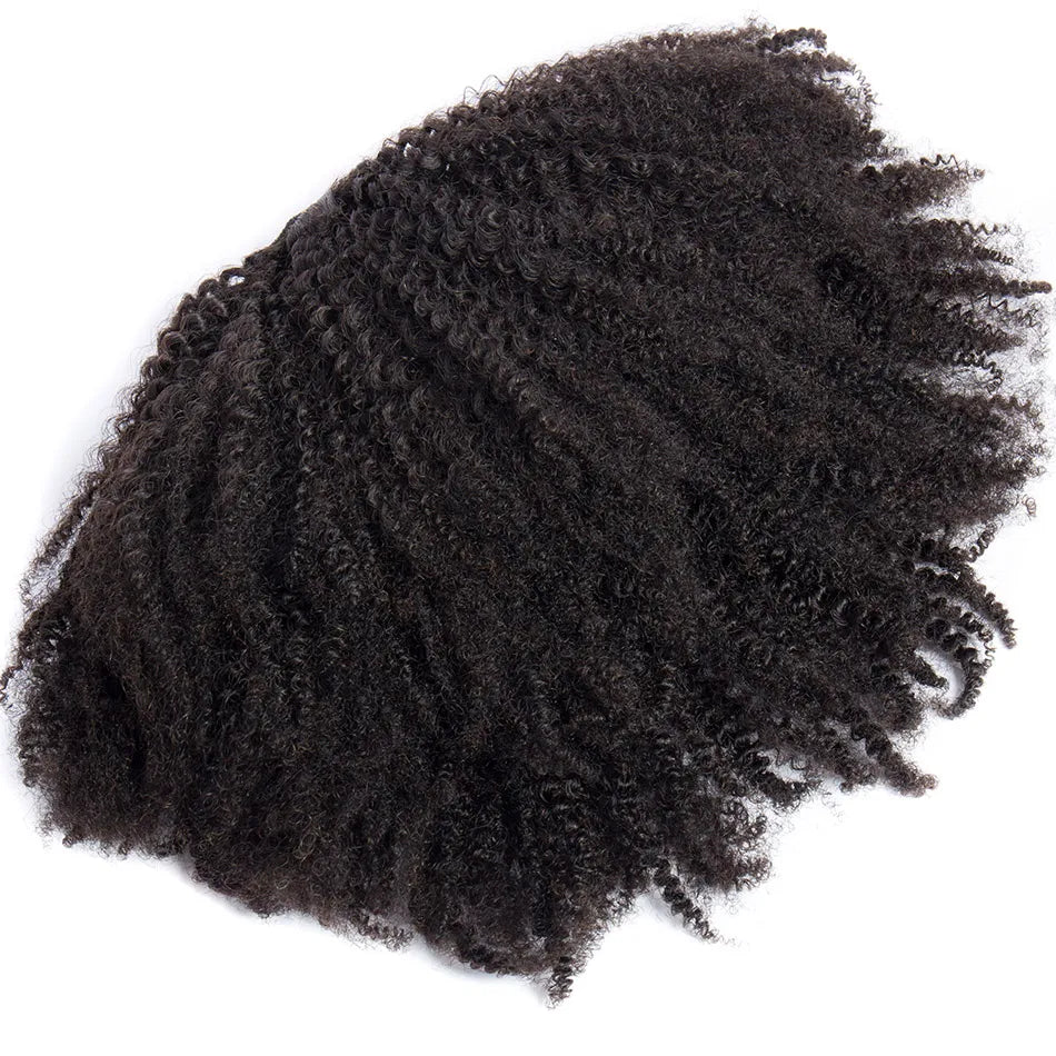 Afro Kinky Curly Hair Ponytail Extensions Clip in Drawstring Mongolian Kinky Curly Hair Piece