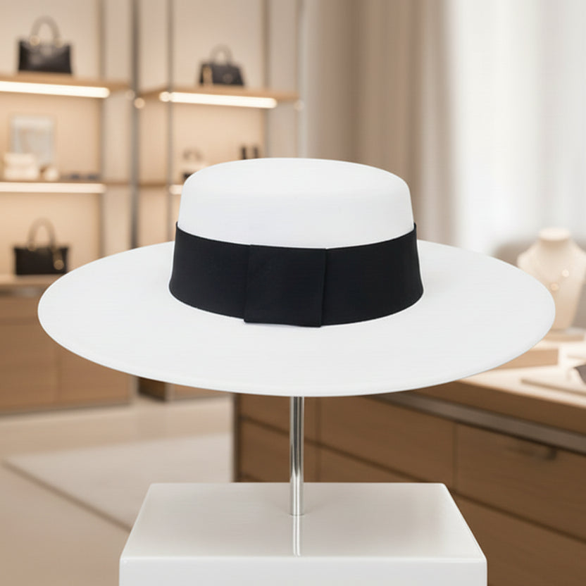 French Women's Hat Big Wide Brim 10CM