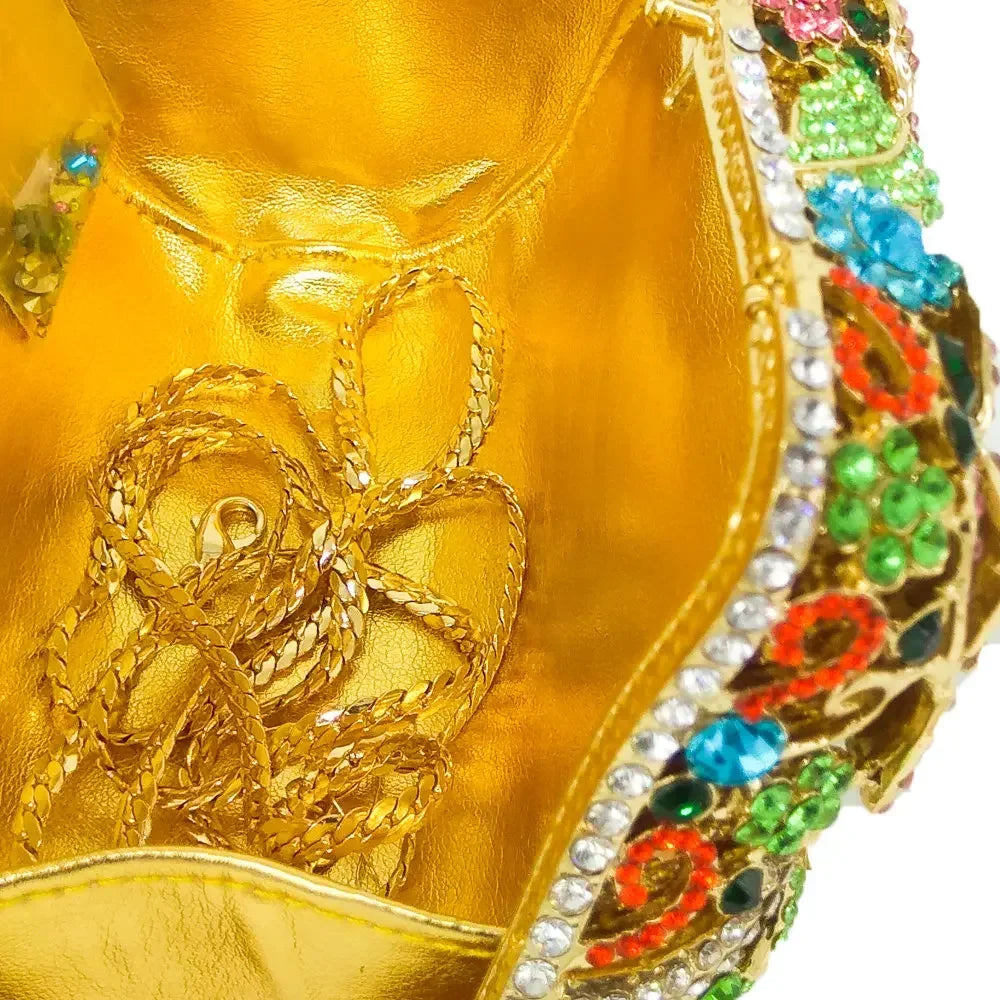 Women’s Flower Crystal Floral Clutch