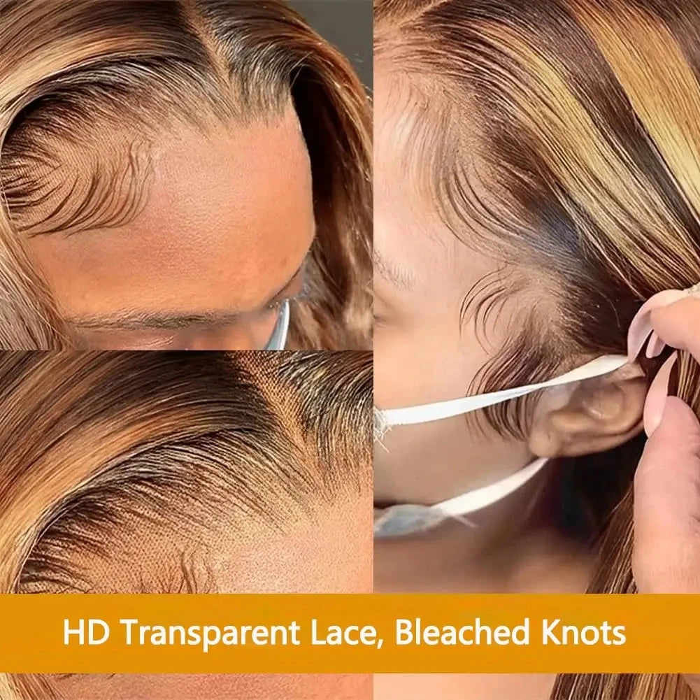 Body Wave Bob Wig with Transparent Lace