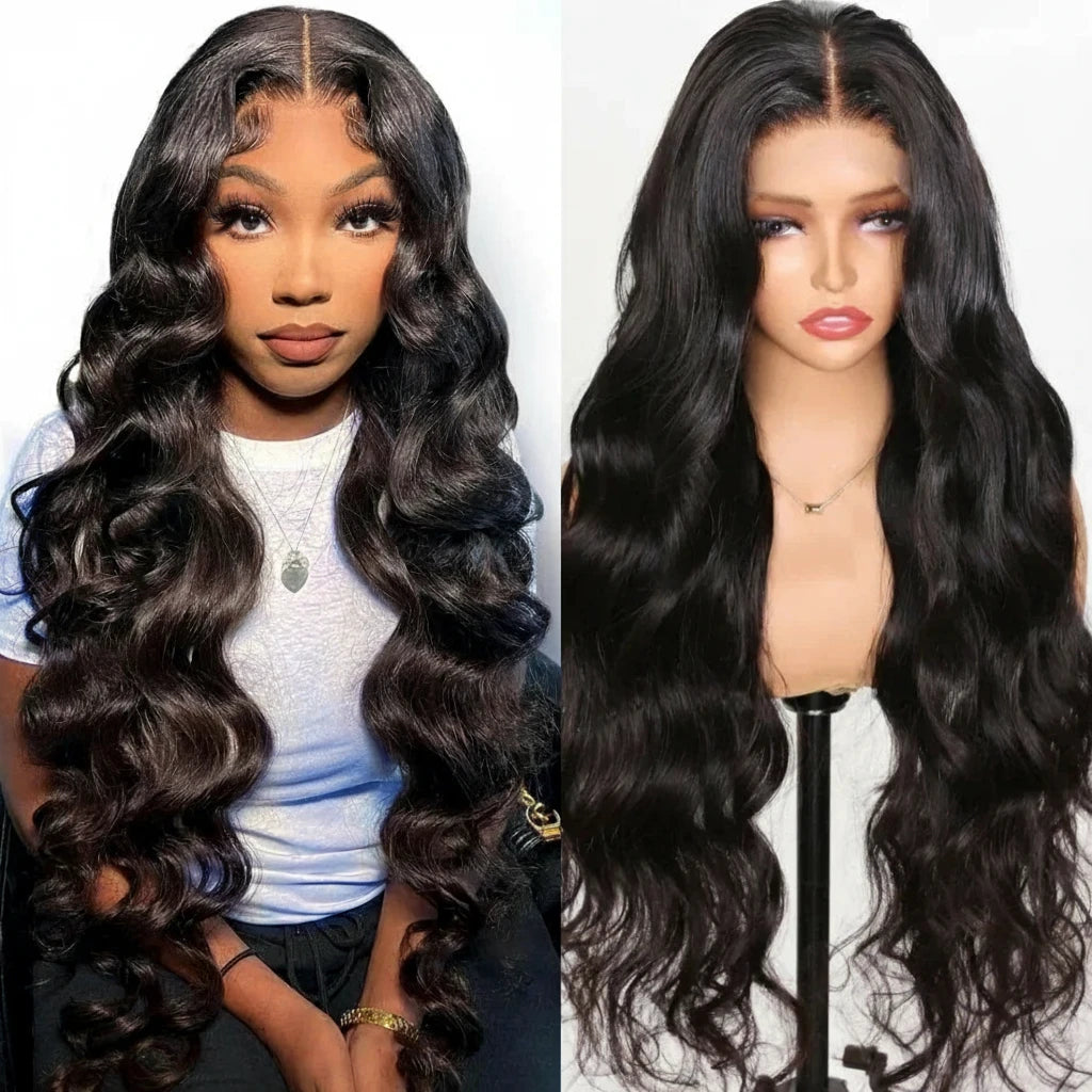 13x4 Lace Front Human Hair Pre Plucked Lace Frontal Brazilian Body Wave Wig 180% Density
