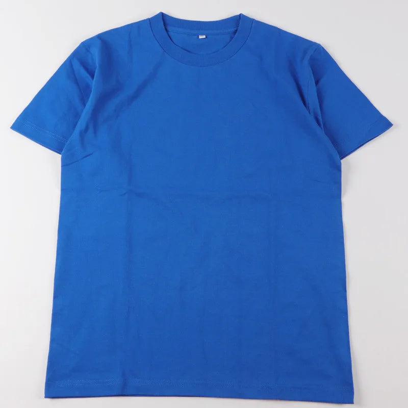 100% Cotton Bottoming Basic Solid Short Sleeve T-shirt
