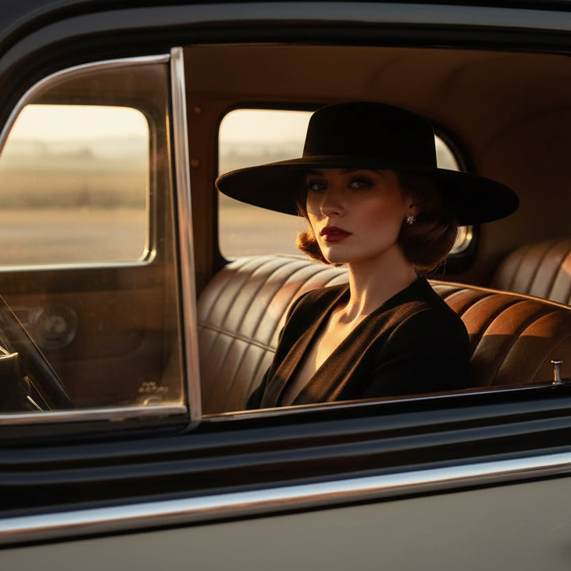 Wide Big Brim Wool Fedora Cap