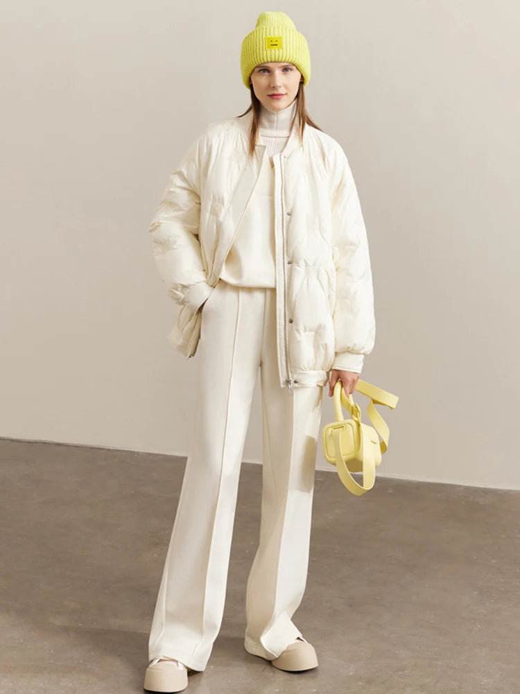 Women’s Minimalism Sweatshirt & Casual Straight Leg Pants