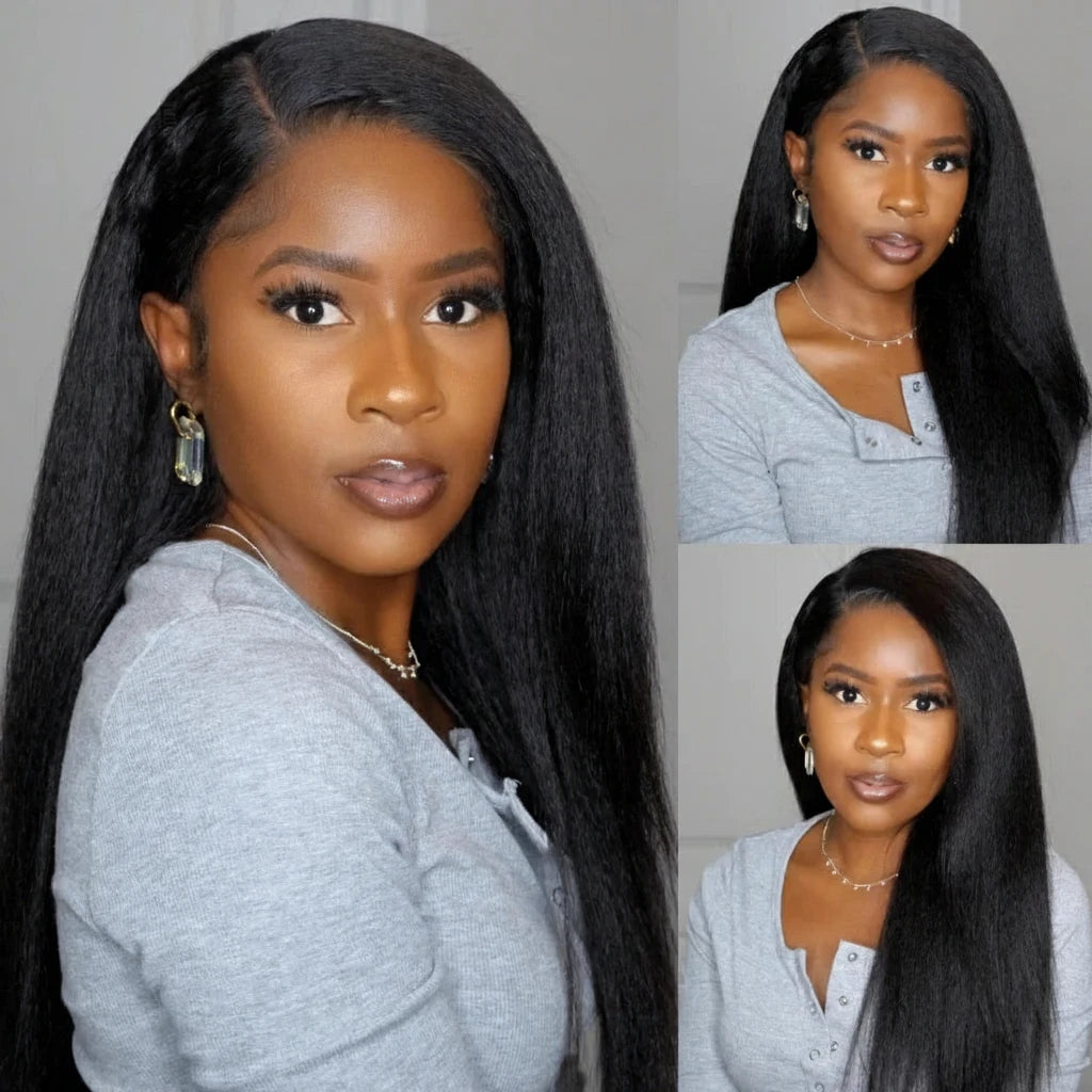 13x4 Lace Front Kinky Straight Human Hair Wig