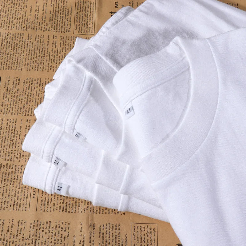 100% Cotton Bottoming Basic Solid Short Sleeve T-shirt