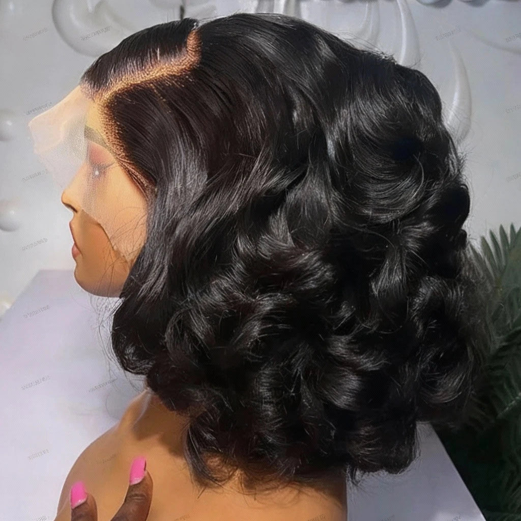 Double Drawn Glueless 13x6 HD Lace Frontal Pre-plucked Wear And Go Human Hair Wig