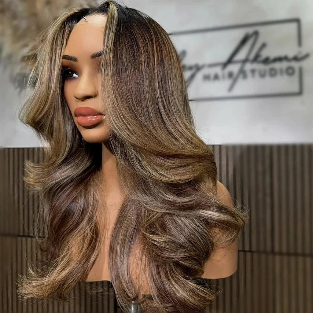 Pre Plucked  5X5 Human Hair Ready To Wear 7X5 180 Density Transparent Lace Frontal Body Wave Wig