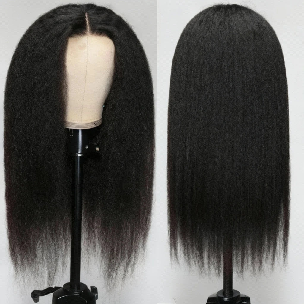 13x4 Lace Front Kinky Straight Human Hair Wig