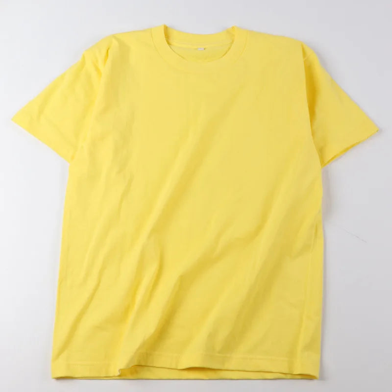 100% Cotton Bottoming Basic Solid Short Sleeve T-shirt