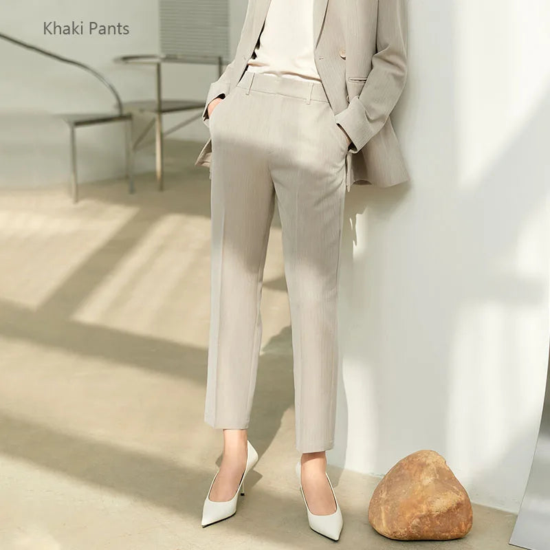 Women’s Blazer Jacket Lace V-neck Tank Tops High Waist Pants *Sold Separately*