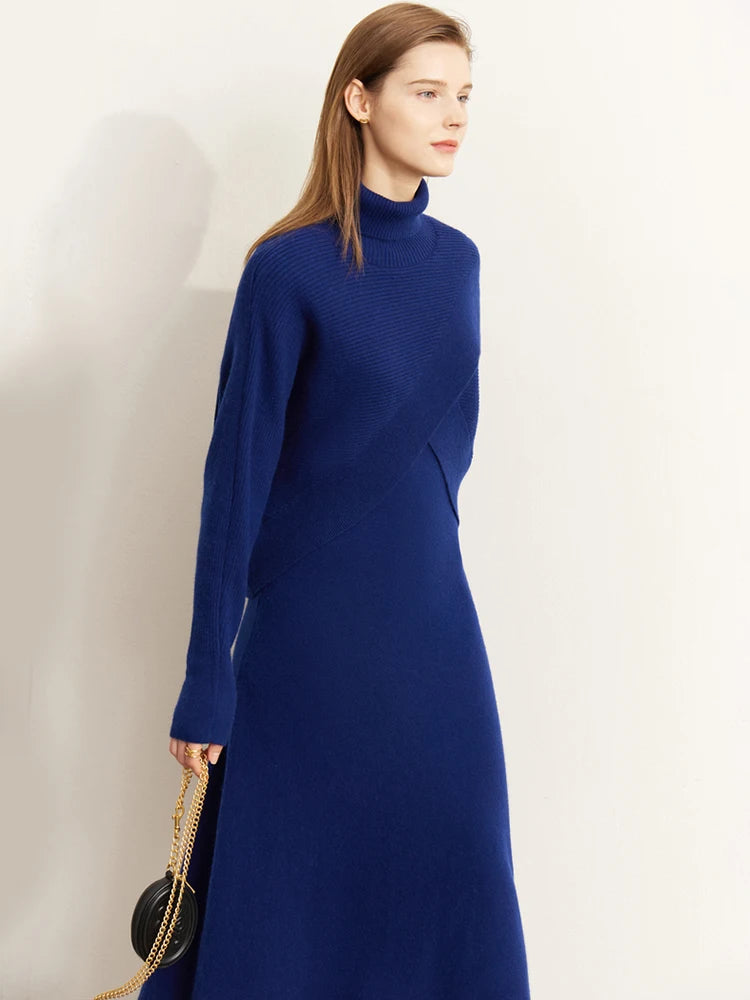 Women's Long Sleeve Casual Knitted Sweater Dress