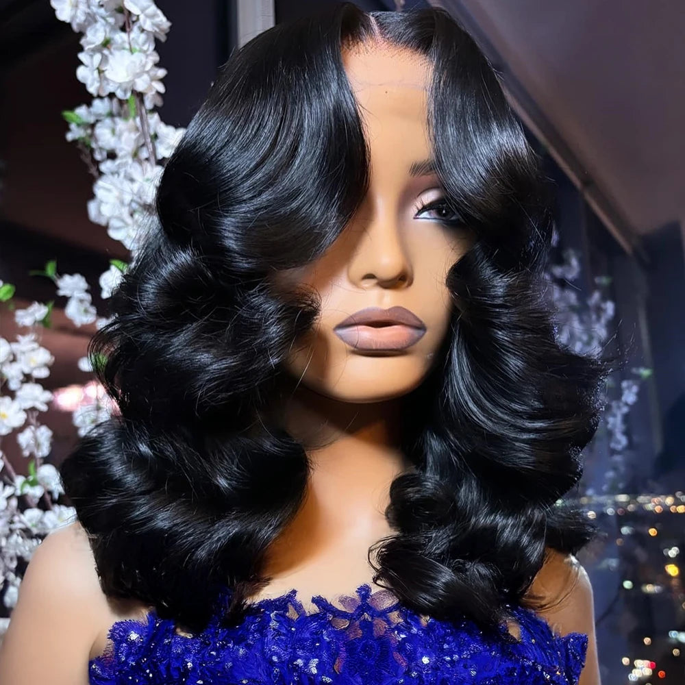 Body Wave Short Transparent Lace Front Human Hair Glueless Bob Wig