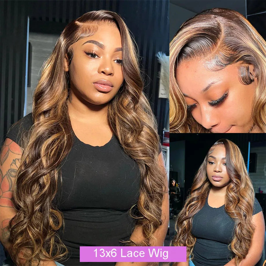 Colored Highlight Wigs Brazilian Body Wave