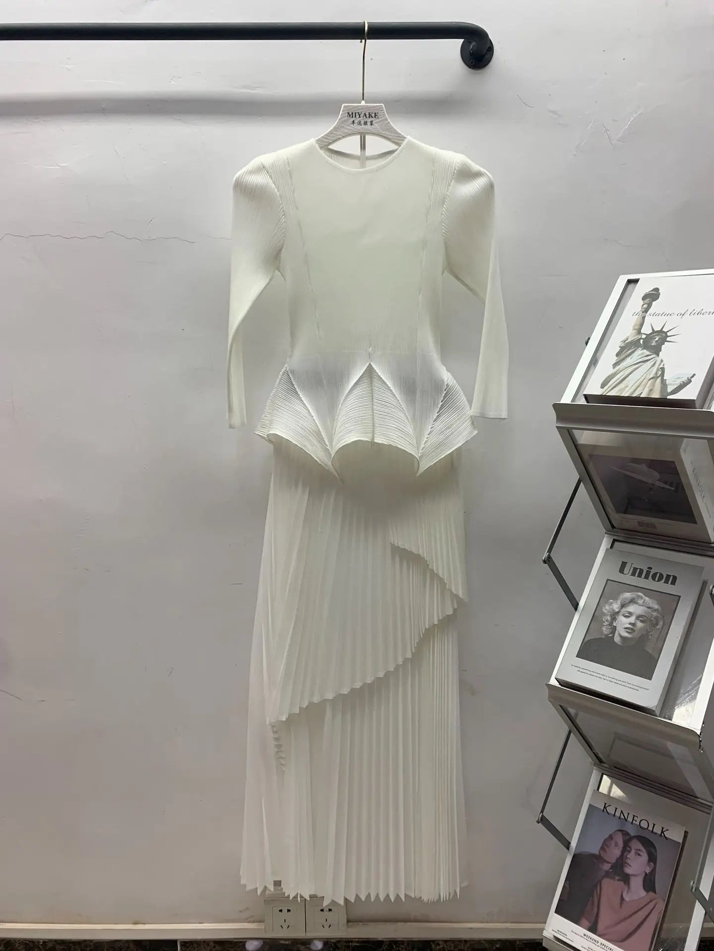 New Miyake Pleated Cross-border two-peice