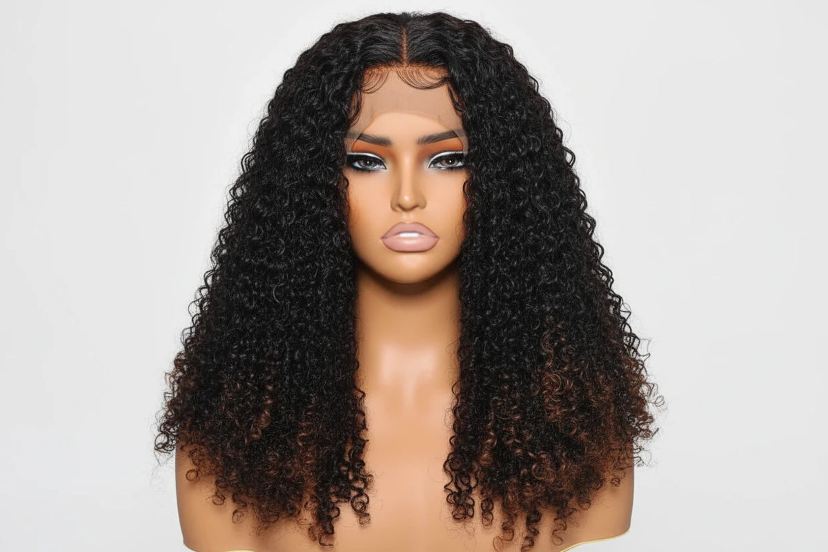 Curly V Part Wig Clip-In Wigs With Drawstring