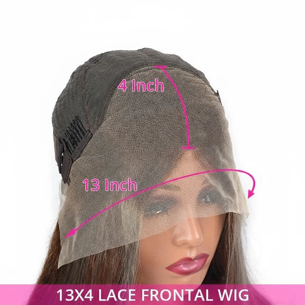 613 Blonde With Black Half Highlight 13X6 180 Density Human Hair 5X5 Lace Front Wig