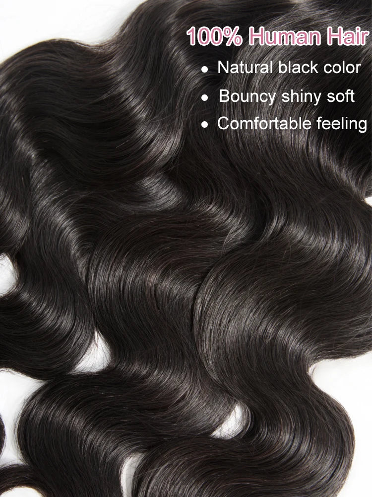 Body Wave Human Hair Virgin Unprocessed 4 Bundles 100% Brazilian Extension