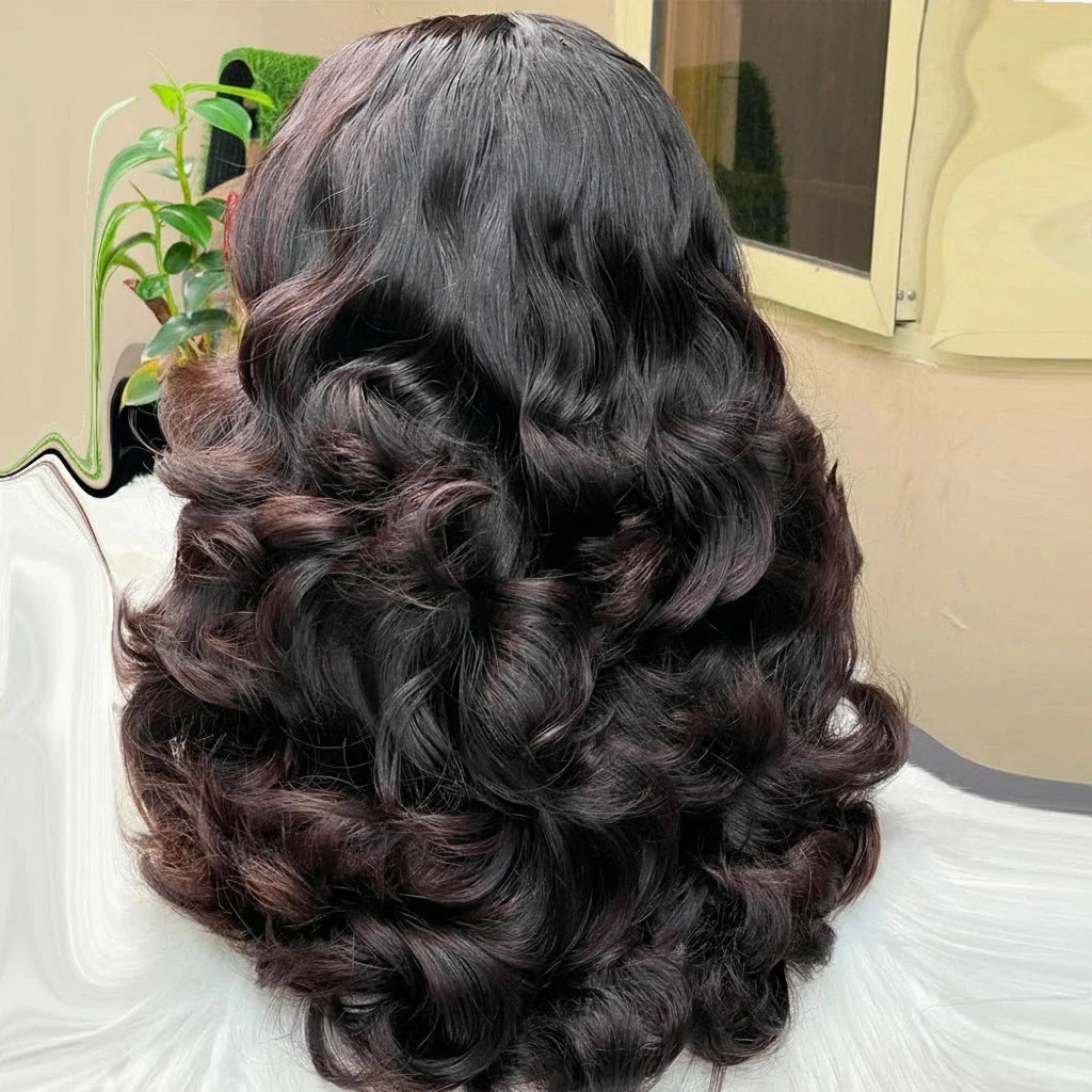 Double Drawn Glueless 13x6 HD Lace Frontal Pre-plucked Wear And Go Human Hair Wig