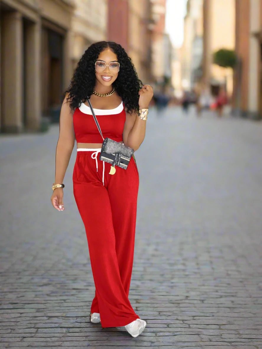 Women's  Tank Top and Jogger Pants Set