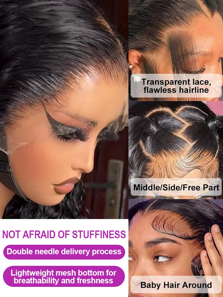 Brazilian Loose Deep Wave Curly Human Hair Full Lace Front Wig