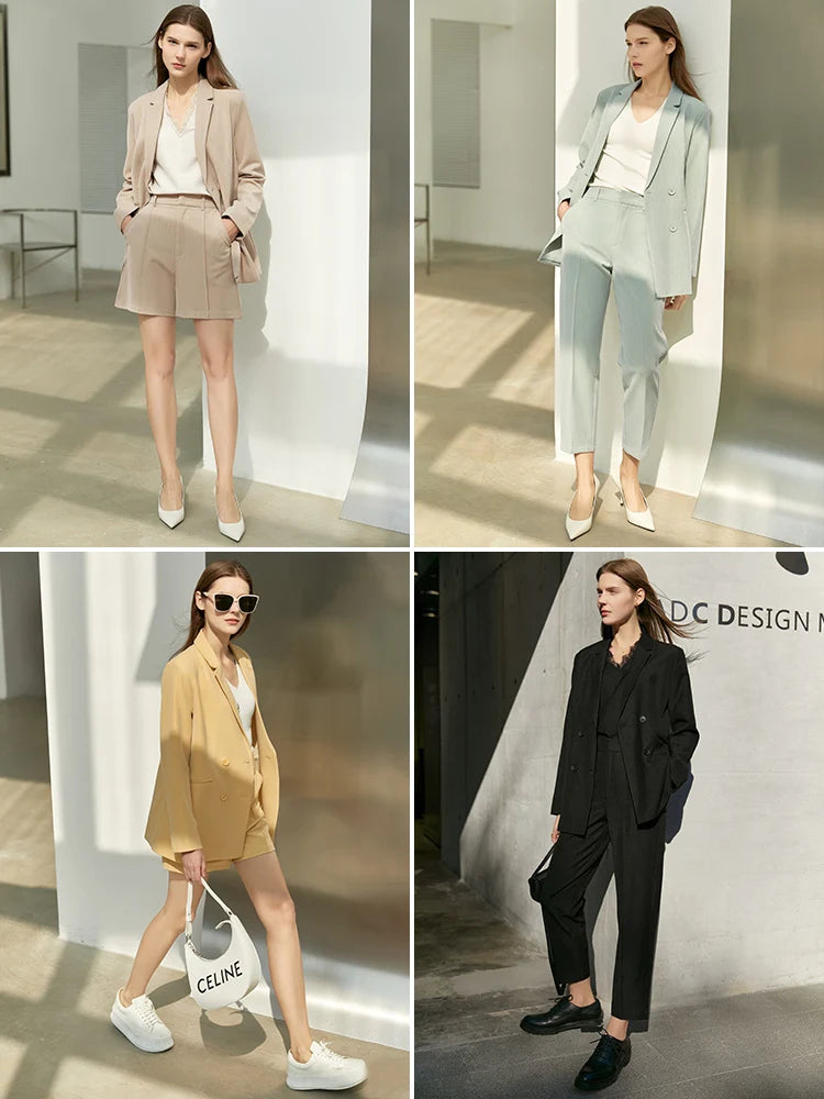 Women’s Blazer Jacket Lace V-neck Tank Tops High Waist Pants *Sold Separately*