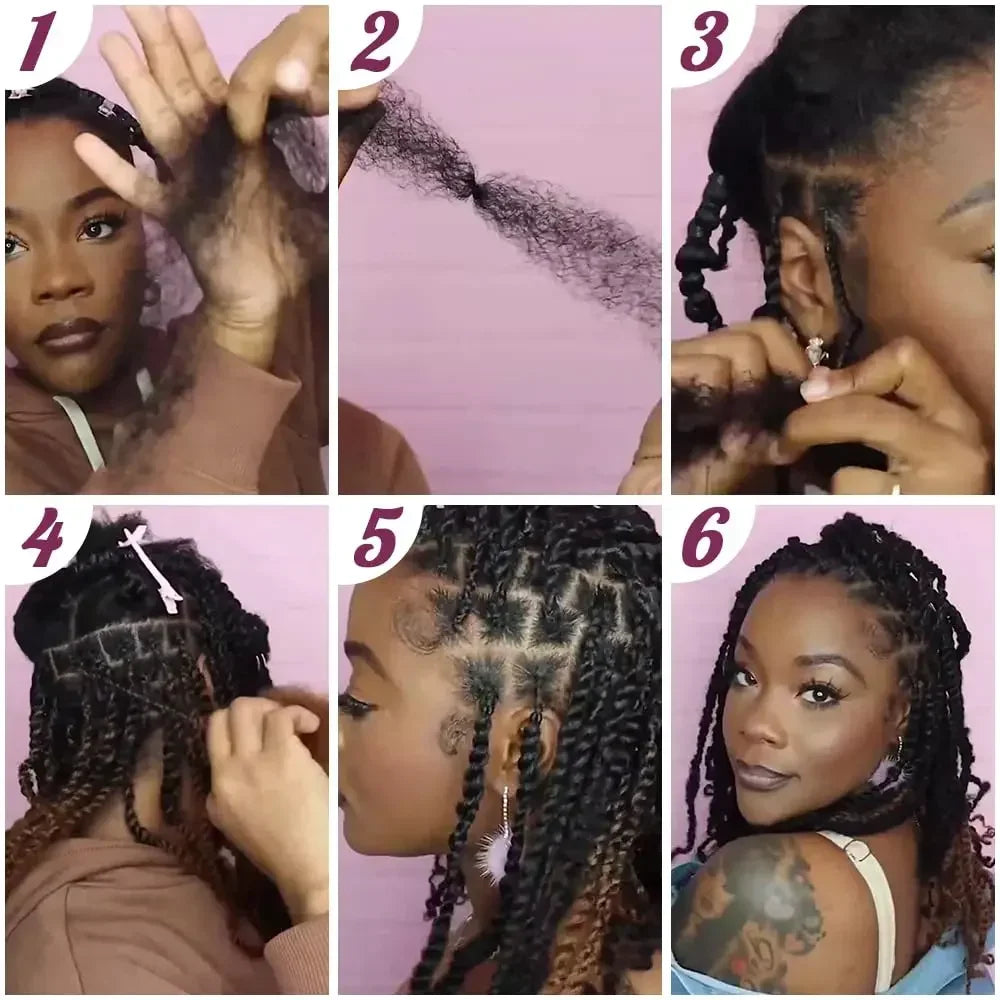 Afro Kinky Bulk Human Peruvian Hair Extensions