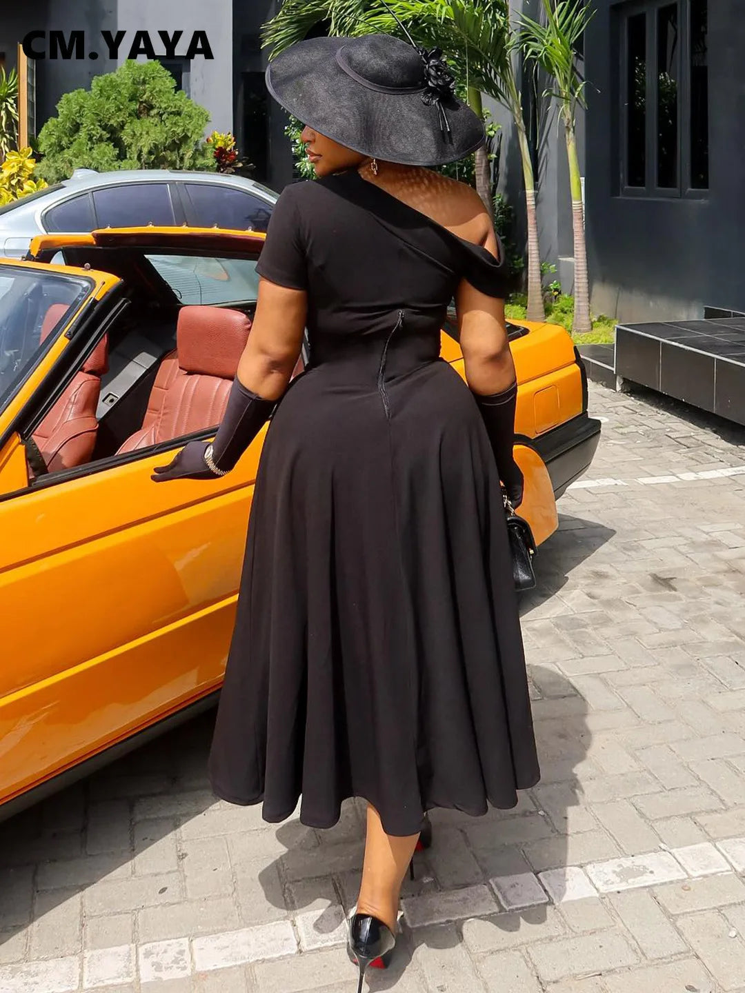 Women’s Off Shoulder Short Sleeve Midi Dress