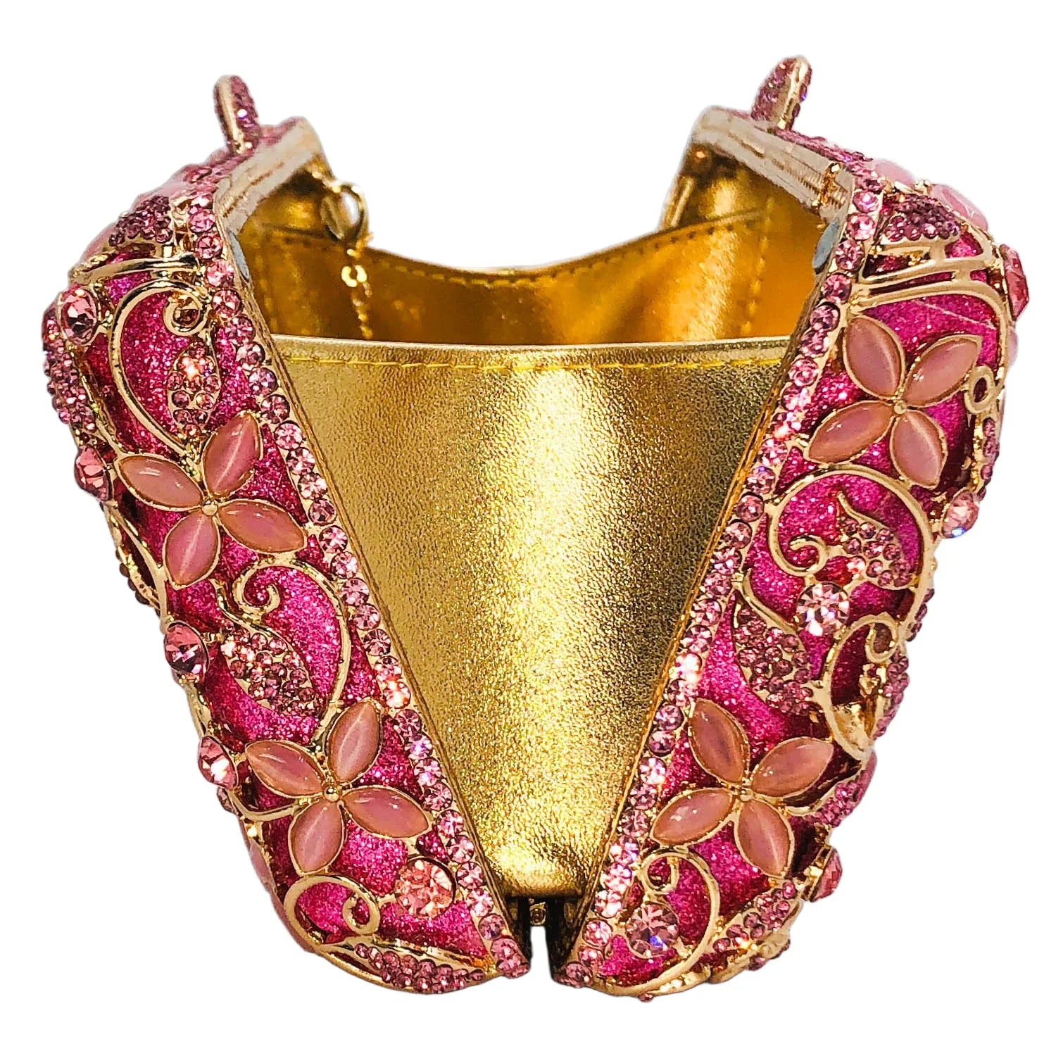 Women’s Crystal Flower Minaudière Clutch