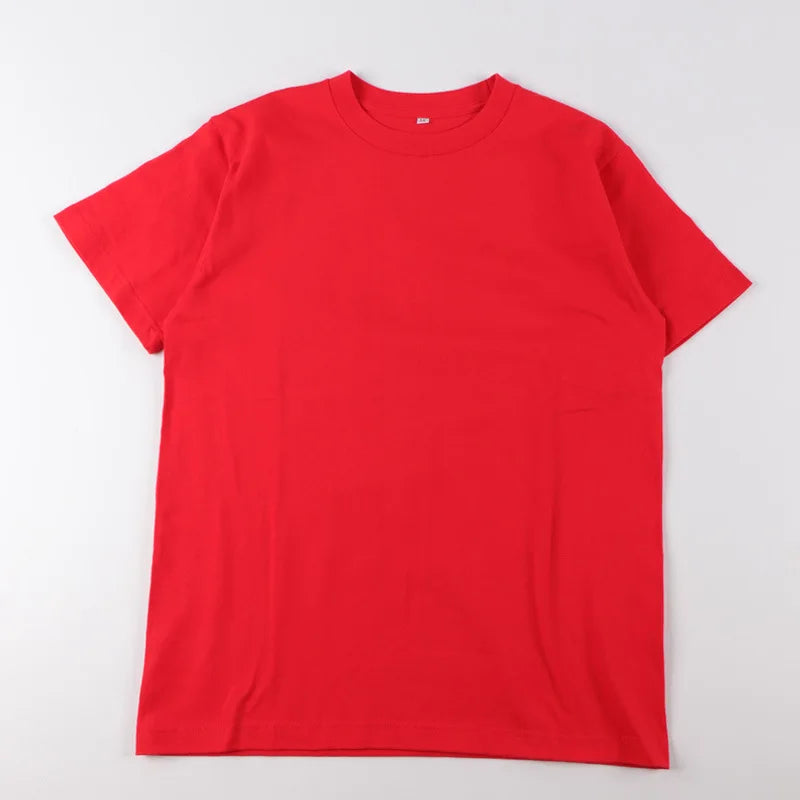 100% Cotton Bottoming Basic Solid Short Sleeve T-shirt