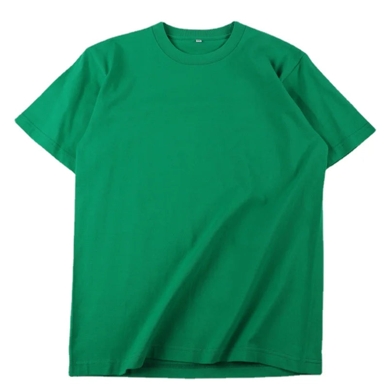 100% Cotton Bottoming Basic Solid Short Sleeve T-shirt