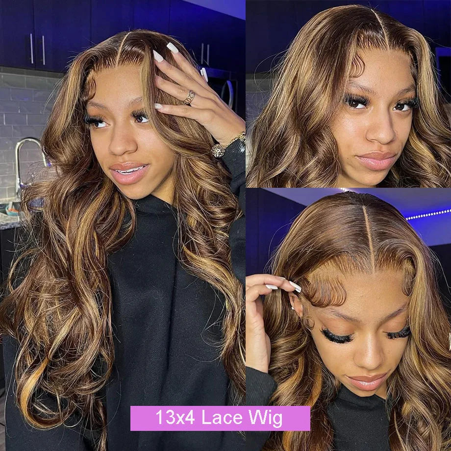 Colored Highlight Wigs Brazilian Body Wave