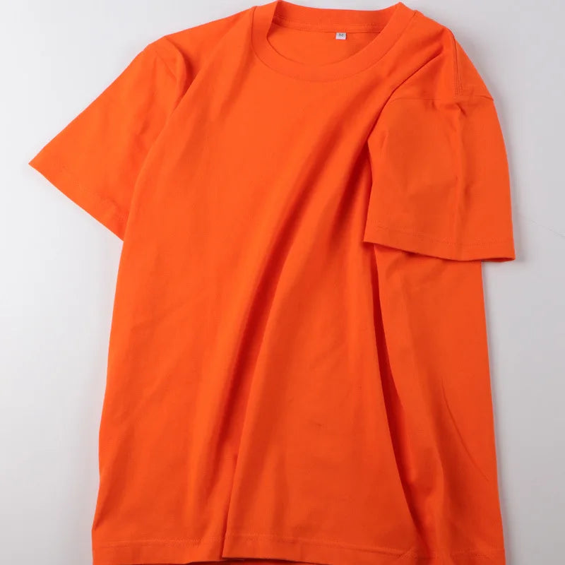 100% Cotton Bottoming Basic Solid Short Sleeve T-shirt