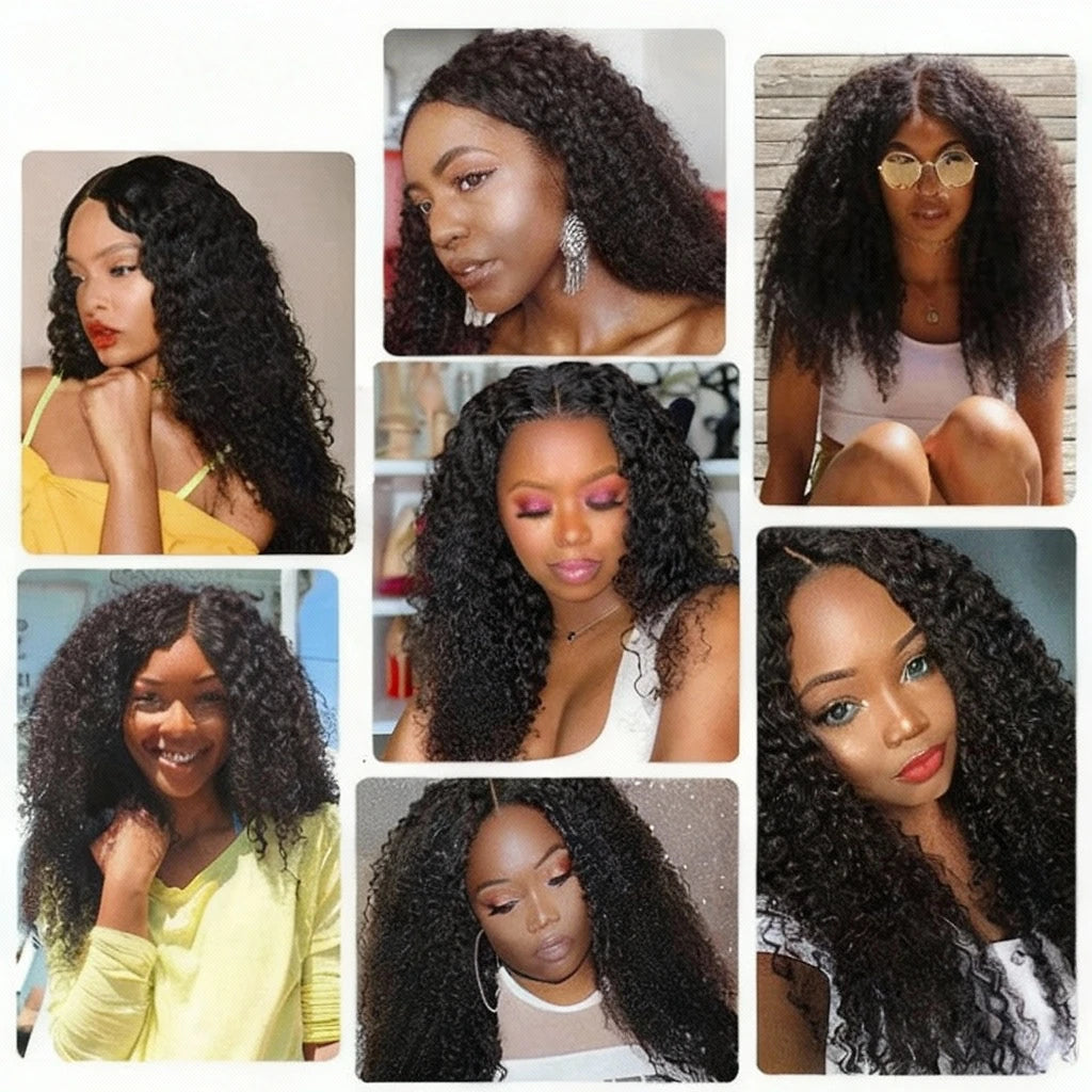 Curly 100% Brazilian Human Hair Bundles Remy 8-26 Inches Natural Color