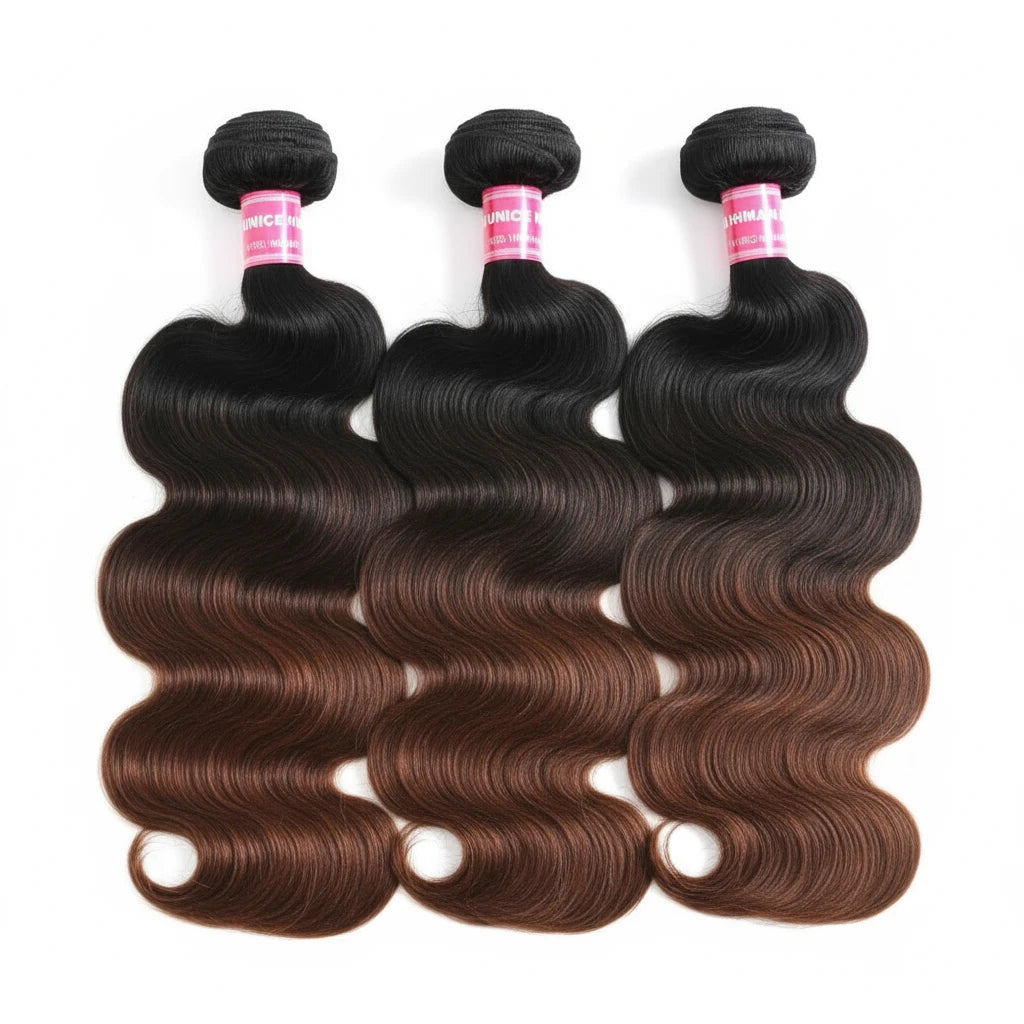 Chestnut Brown Ombre Wave Hair Bundles