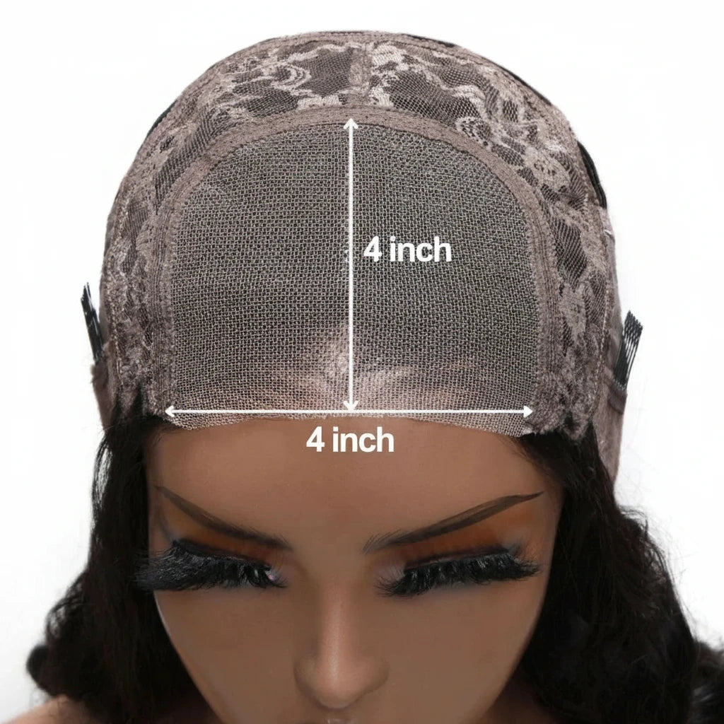 Lace Closure Bob Wig With Side Swept Bangs