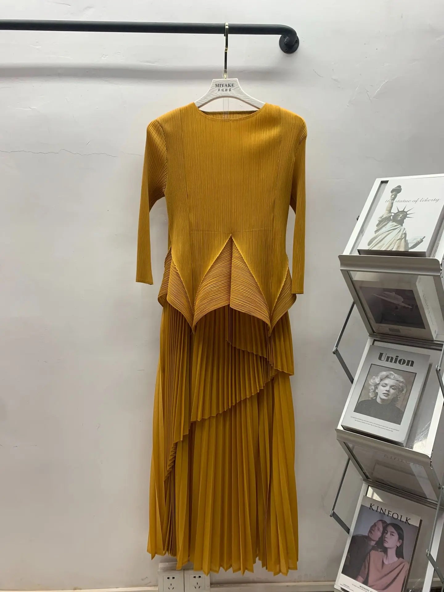 New Miyake Pleated Cross-border two-peice