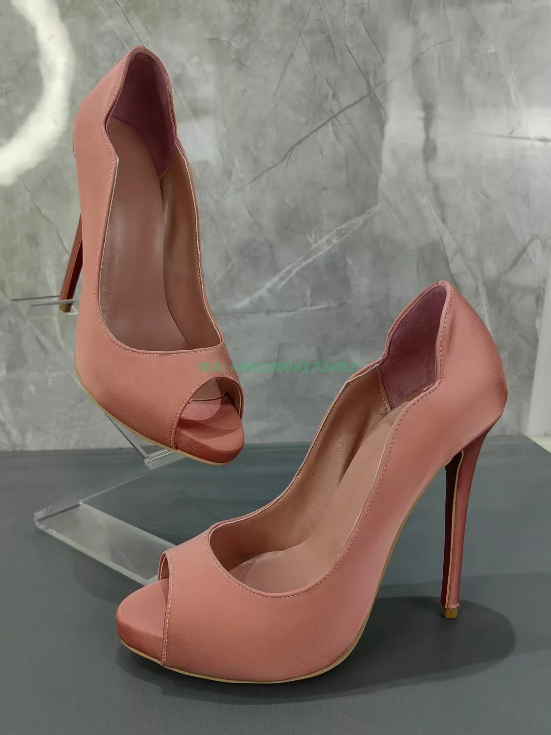 Women’s high heels peep toe pumps