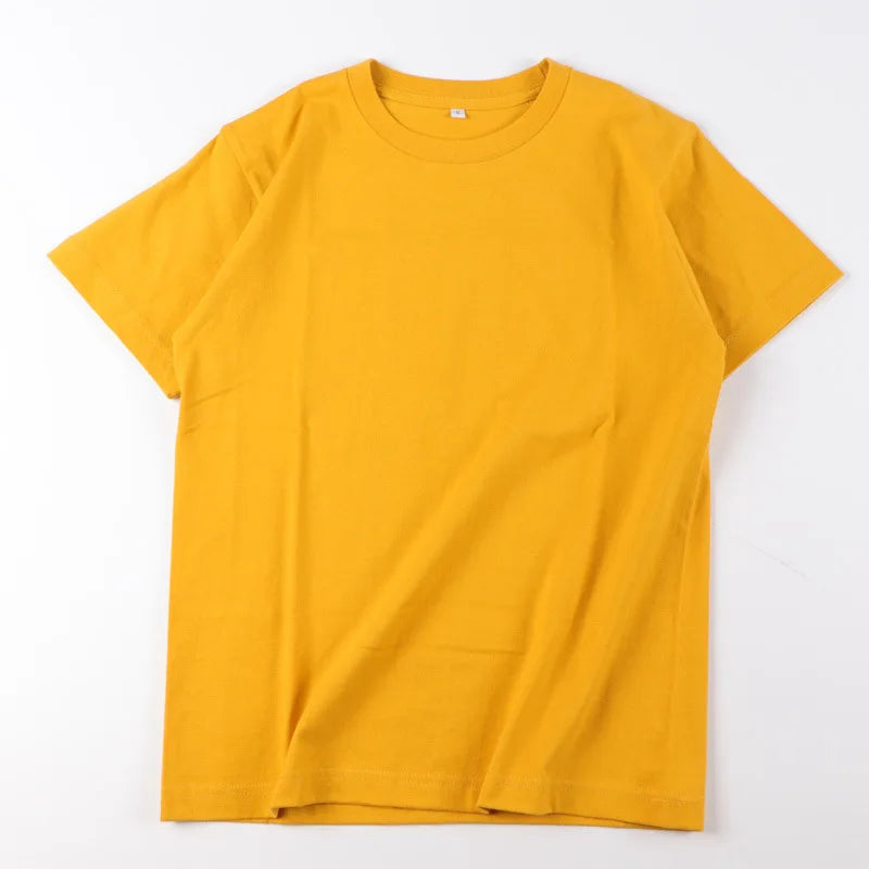 100% Cotton Bottoming Basic Solid Short Sleeve T-shirt