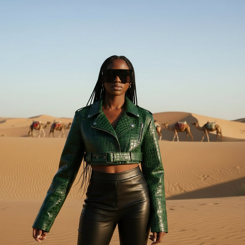 Cropped Motorcycle Leather Jackets